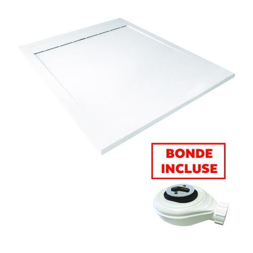 Receveur de Douche Résine de Synthèse Spirit blanc 80x100